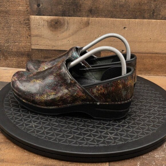DANSKO WOMENS CASUAL SHOES SLIP ON PATENT LEATHER MULTICOLOR CLOGS SIZE 8/39EU - Picture 5 of 9